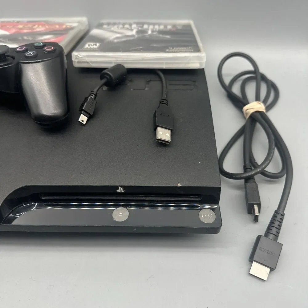 Sony PlayStation 3 Slim Console Bundle Games & Controller - Tested & Working